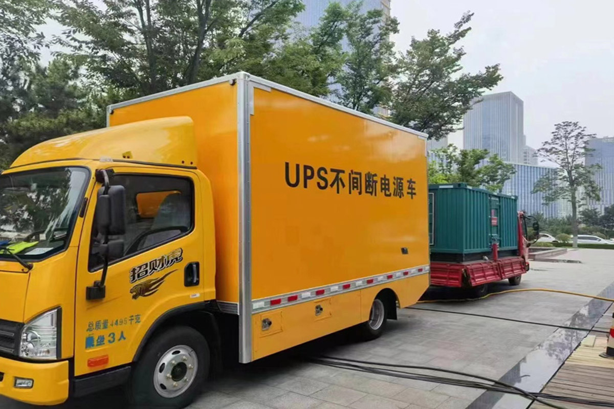 横山发电机租赁施工现场