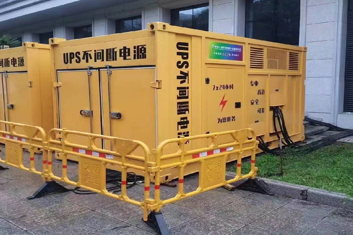 横山发电机租赁施工现场