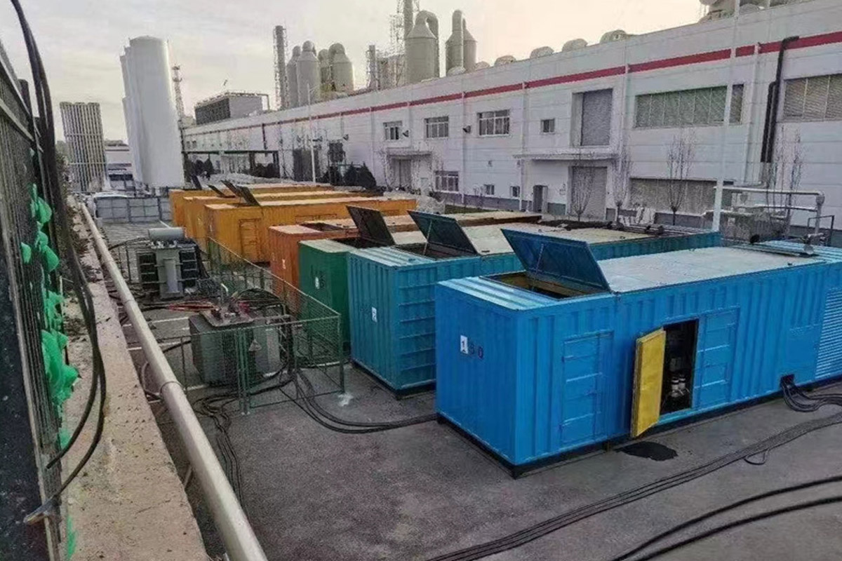 横山发电机租赁施工现场